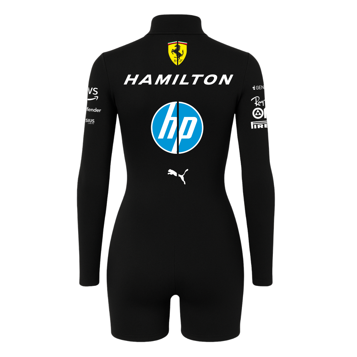 Macaquinho Lewis Hamilton Ferrari Preto - 2025