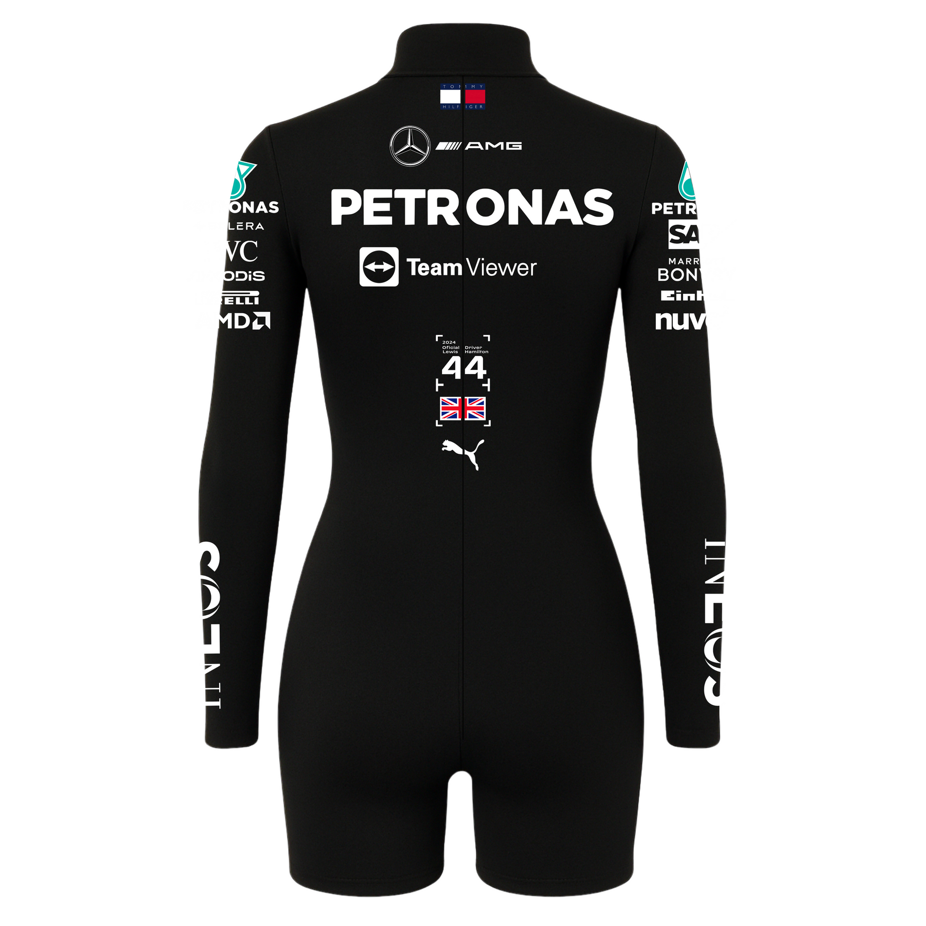 Macaquinho Lewis Hamilton Preto Mercedes - 2024