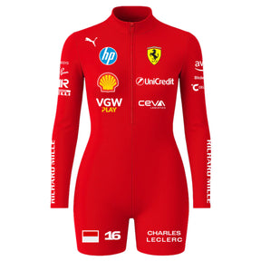 Macaquinho Charles Leclerc Ferrari Vermelho - 2025