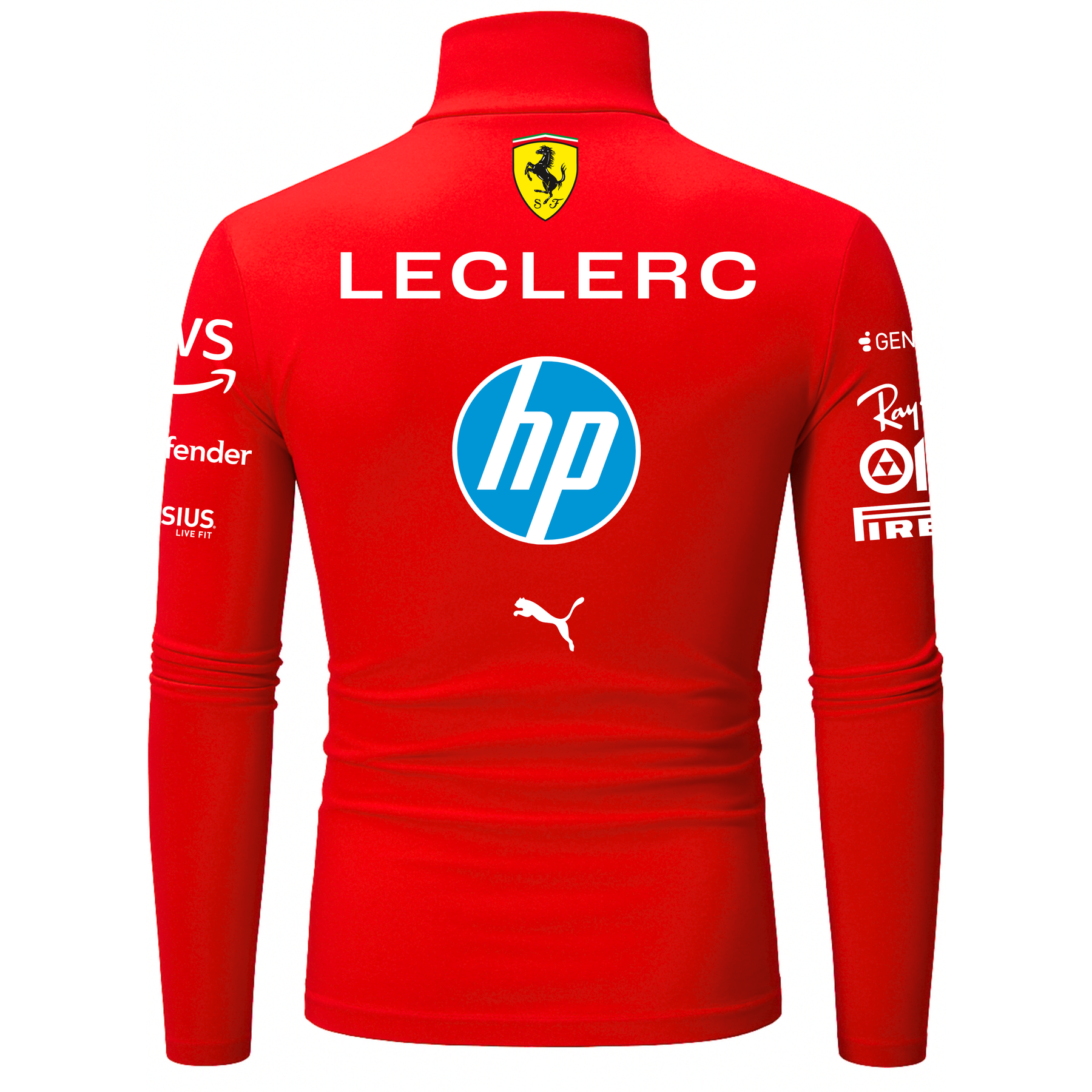 Camiseta Masculina Ferrari Charles Leclerc Vermelho