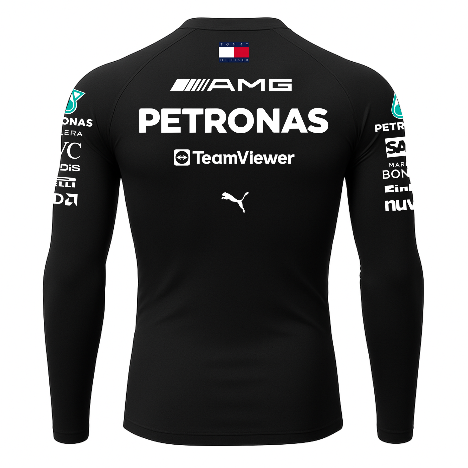 Camiseta Masculina Gola Redonda Mercedes Lewis Hamilton Preto