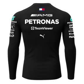 Camiseta Masculina Gola Redonda Mercedes Lewis Hamilton Preto