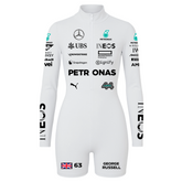 Macaquinho George Russell Branco Mercedes - 2024